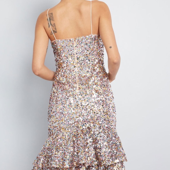 FABULOUS!!! Adrianna Papell Sequin Cocktail Dress - Picture 4 of 6